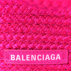 Balenciaga BOTTEGA VENETA Raffia Large Ibiza Basket Bag  Lipstick Pink