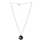 Chanel Resin Crystal Butterfly CC Pendant Necklace Gold Black