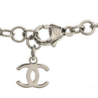 Chanel Pearl Crystal CC Star Bird Necklace Silver Pearly White