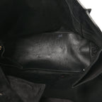 Balenciaga Daim Suede Plate Hardware Papier A6 Zip Around Tote Black