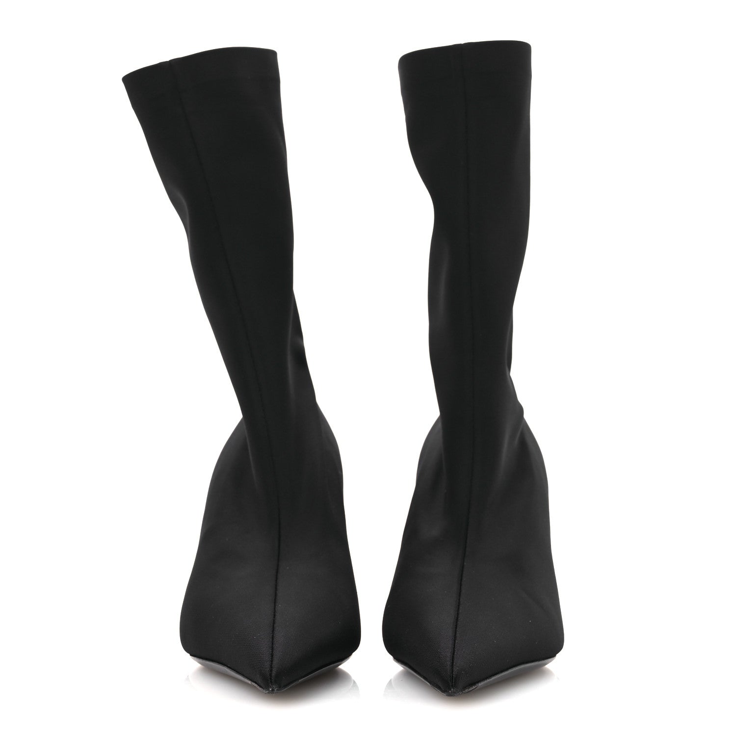 Balenciaga Jersey Crepe Extreme Pointed Toe Knife Booties 36 Black