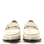 Gucci Patent Womens Jordaan Loafers 39.5 New Ivory