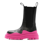 Bottega Veneta Calfskin The Tire Chelsea Boots 39 Black Hollyhock