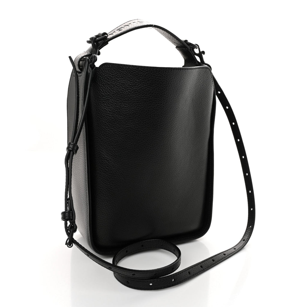 Balenciaga Calfskin Logo XS Tool 2.0 North-South Tote Black