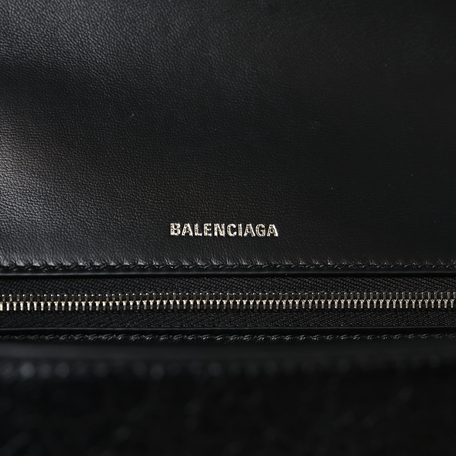 Balenciaga Arena Lambskin Medium Hourglass X Le Cagole Top Handle Bag Black