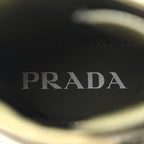 Prada Spazzolato Rois Re-Nylon Metal Triangle Logo Monolith Pouch Pocket 55mm Boots 41 Militare