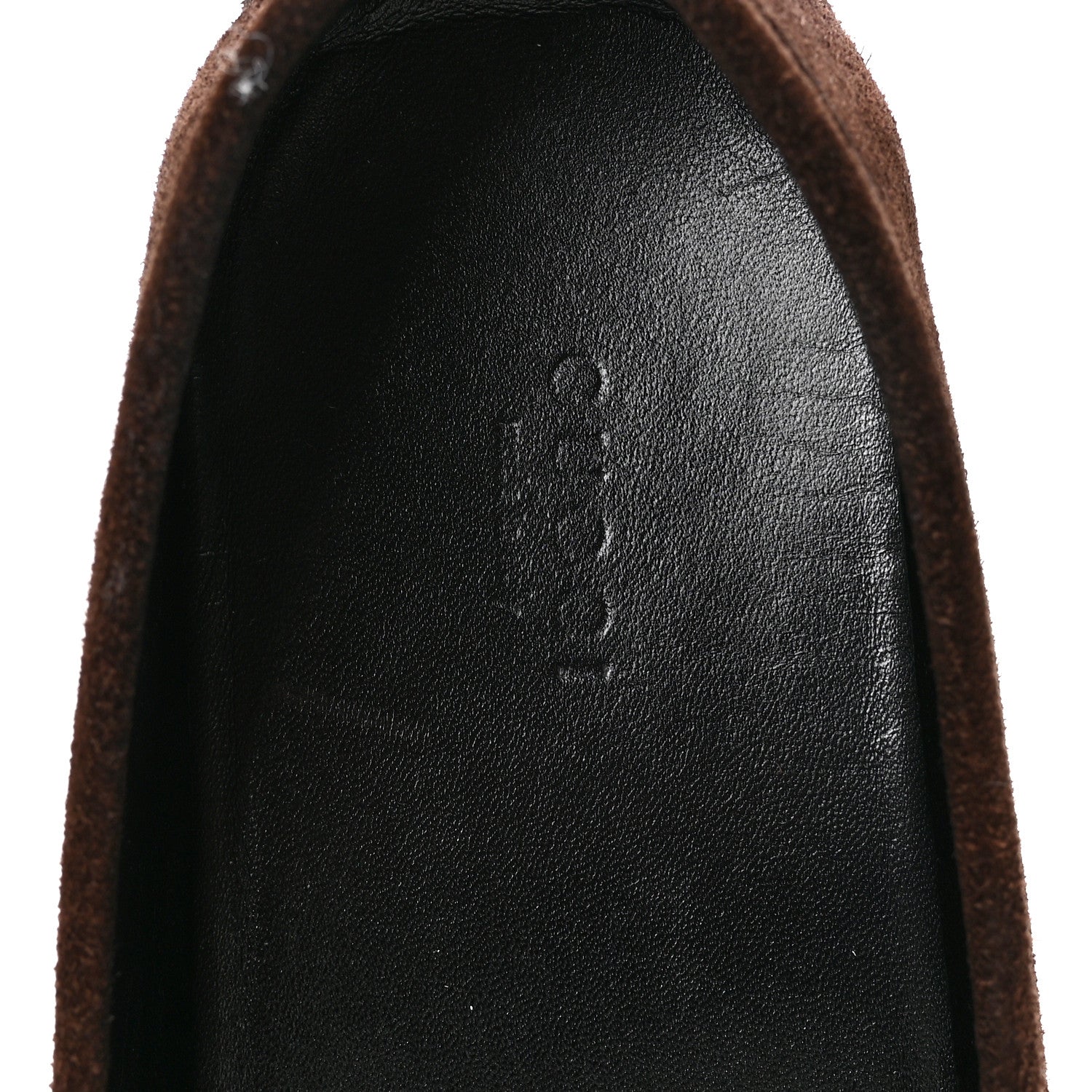 Gucci Suede GG Buckle Driver Loafers 38.5 Brown