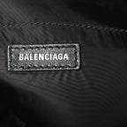Balenciaga Arena Calfskin Nylon Medium Monaco Chain Shoulder Bag Optic White