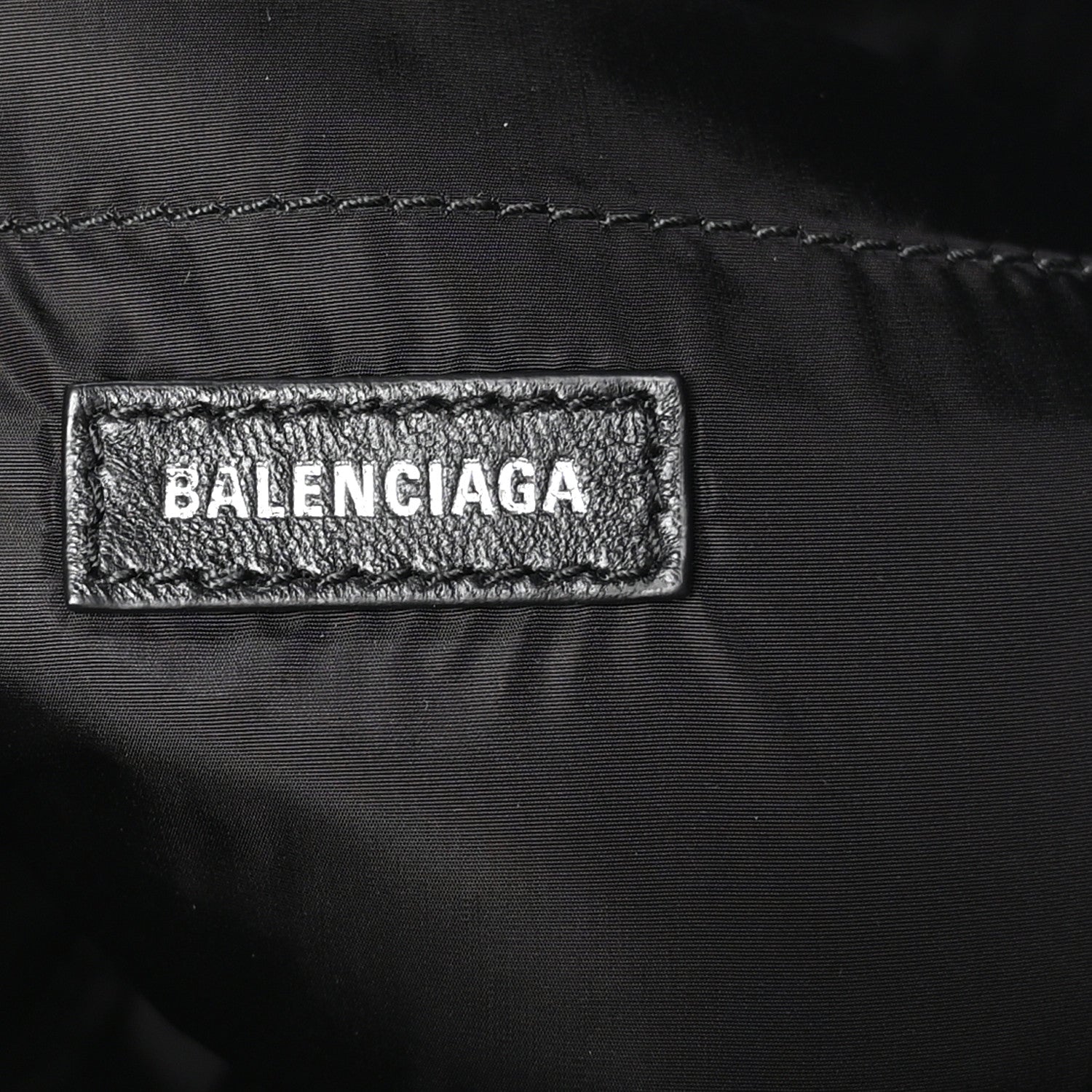 Balenciaga Arena Calfskin Nylon Medium Monaco Chain Shoulder Bag Optic White
