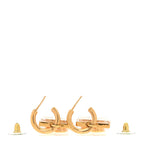 Chanel Metal Resin CC Square Drop Earrings Gold Transparent