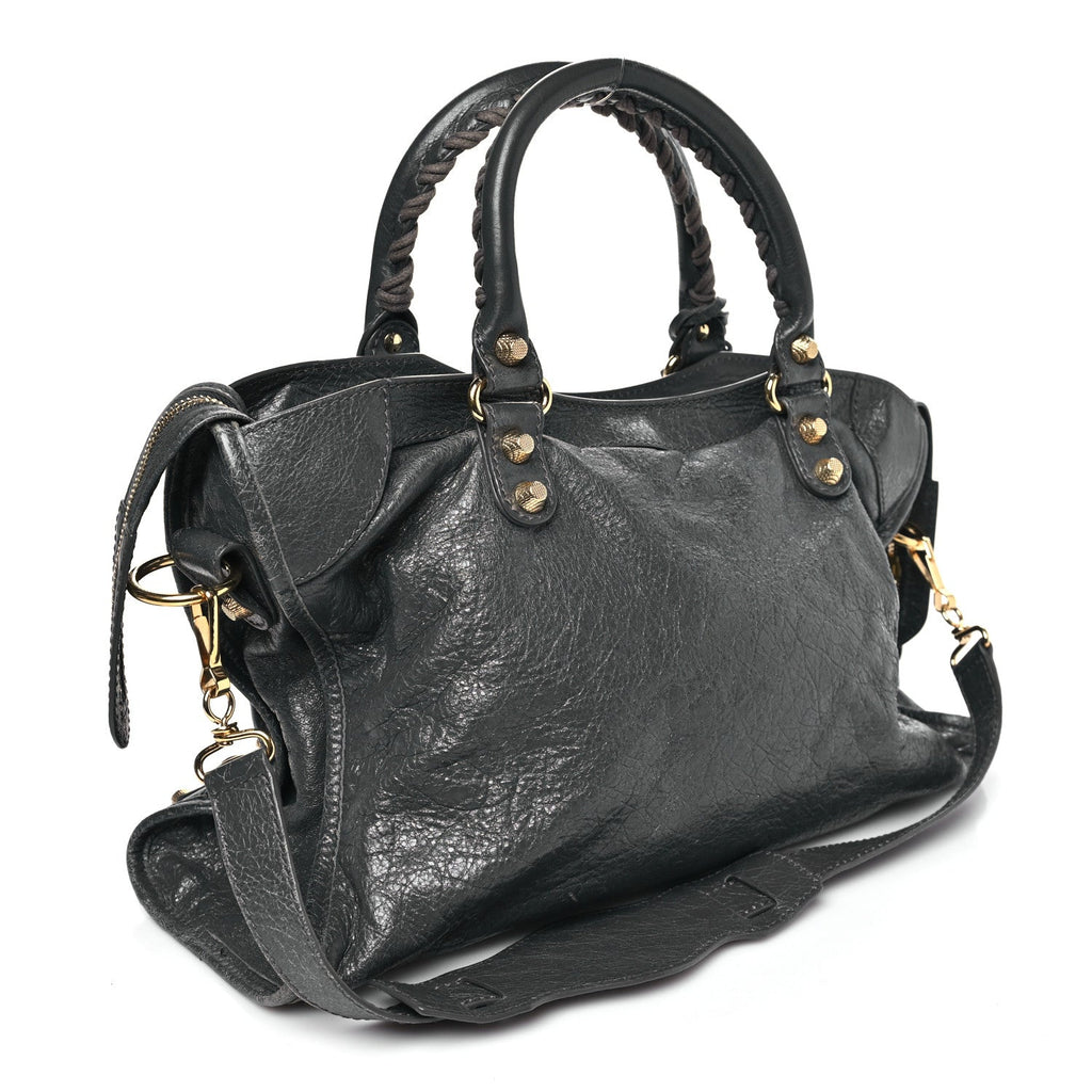 Balenciaga Agneau Giant 12 Gold Hardware City Gris Fossile