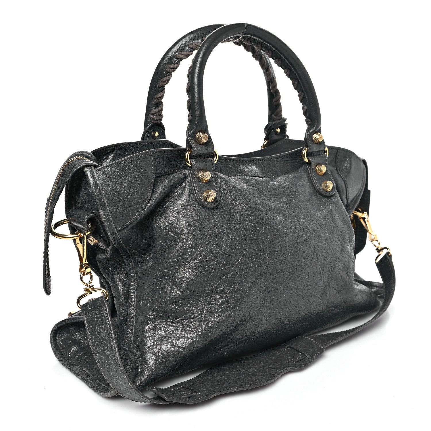 Balenciaga Agneau Giant 12 Gold Hardware City Gris Fossile
