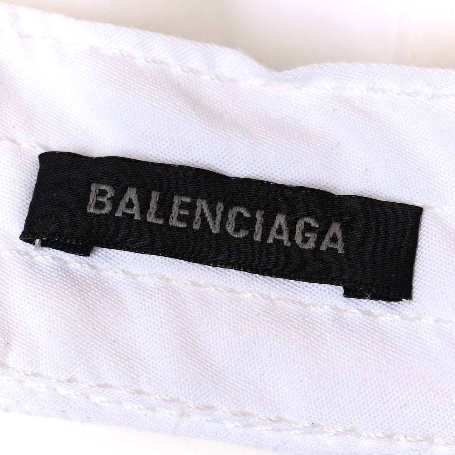 Balenciaga Cotton Drill Logo Baseball Cap S White