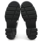Gucci Magnum Calfskin Nappa Samoa Womens Horsebit Platform Chunky Lug Sole 40mm Loafers 41 Black