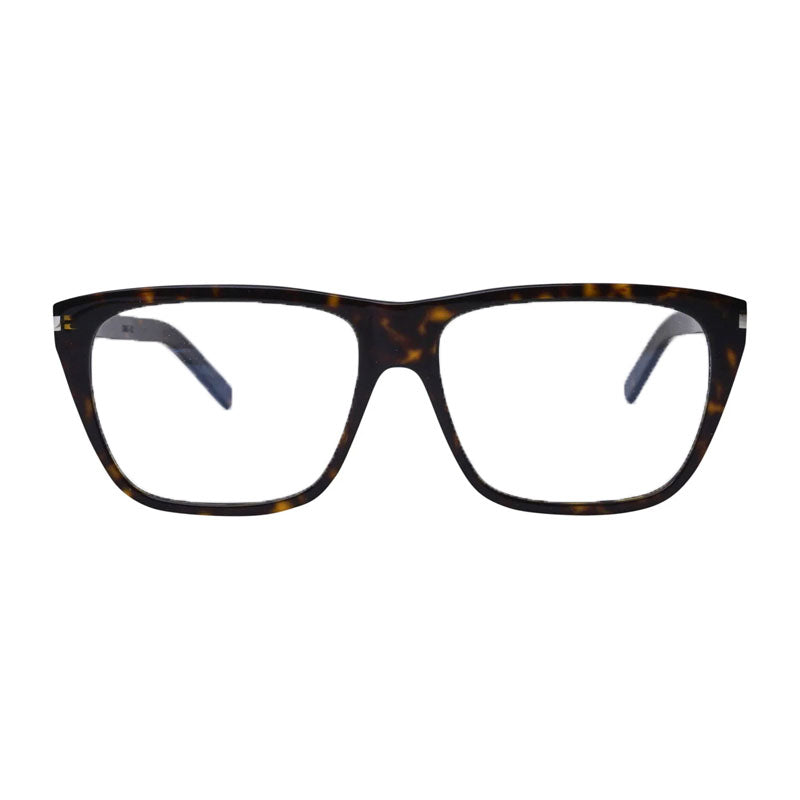 Saint Laurent Eyeglasses Square Full Rim, Black Frame and Clear Demo Lenses Lens SL434SLIM001