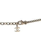 Chanel Enamel Pearl CC Charms Pendant Necklace Black White Gold
