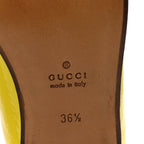 Gucci Vernice Naplack Womens 1953 Horsebit Loafers 36.5 Acid Lime
