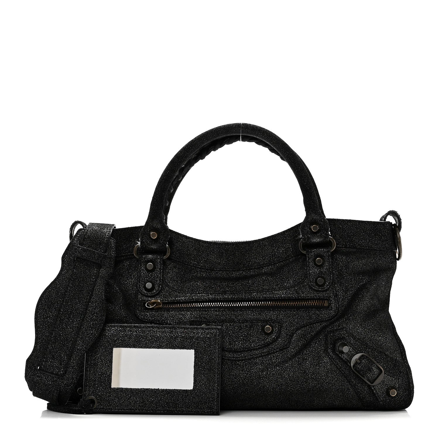Balenciaga Craquele Calfskin Classic Hardware First Black