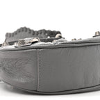 Balenciaga Agneau Arena Le Cagole Shoulder Bag XS Dark Grey