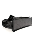 Balenciaga Metallic Crushed Calfskin Large Crush Chain Bag Steel Grey