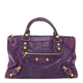 Balenciaga Agneau Giant 21 Gold Hardware Work Raisin