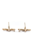 Chanel Crystal Pearls CC Drop Earrings Light Gold