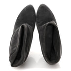 Gucci Suede Platform Foldover Ankle Boots 35 Grey