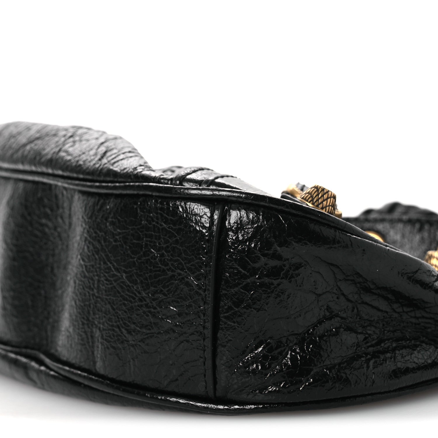 Balenciaga Agneau Arena Le Cagole Shoulder Bag XS Black