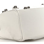 Balenciaga Agneau Arena Mini Le Cagole Duffle Crossbody Bag Optic White