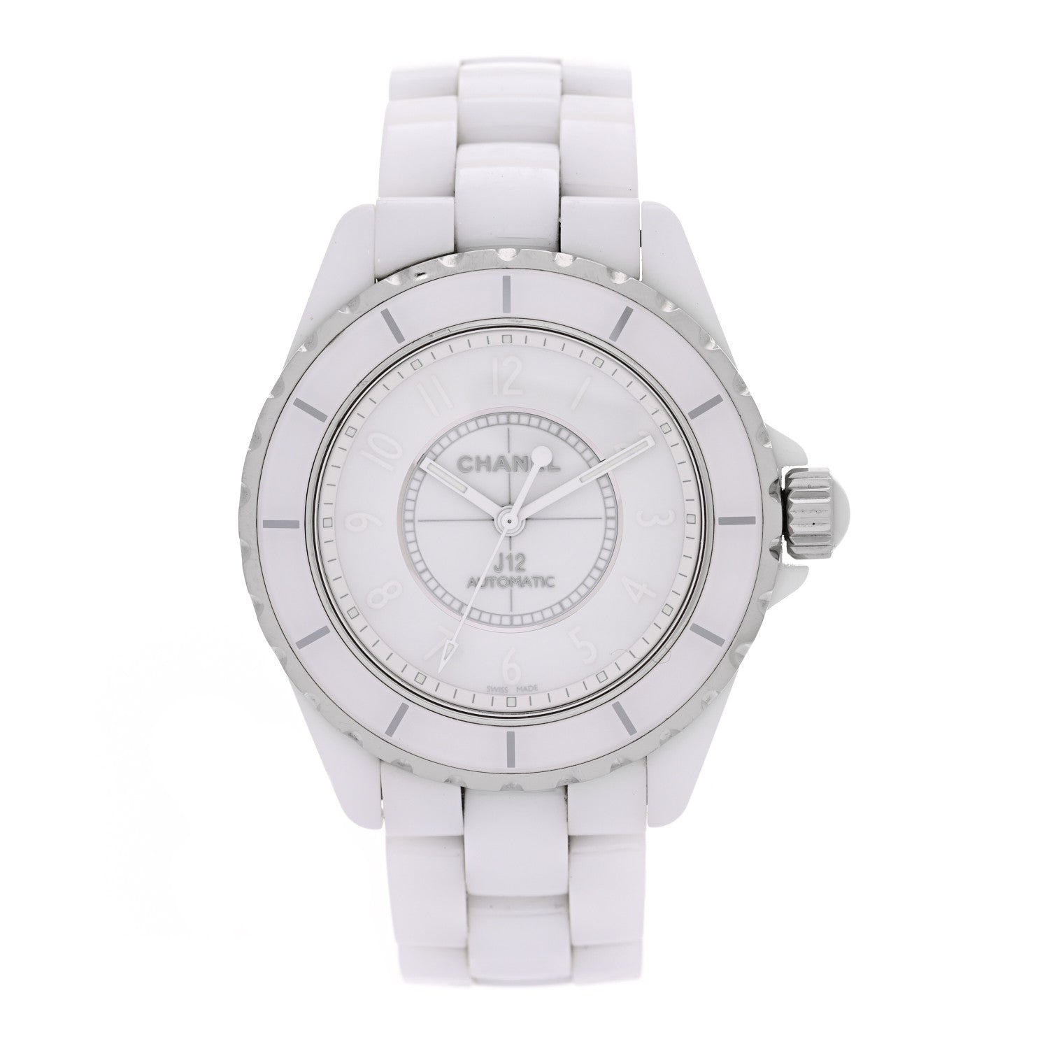 Chanel Stainless Steel Ceramic 38mm J12 Phantom Automatic Watch White