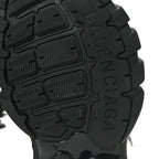 Balenciaga Faux Fur Rubber Mesh Womens Track Sandals 40 Black