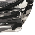 Balenciaga Distressed Nylon Canvas Camo Logo Explorer Beltpack Black White Gray