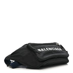 Balenciaga Recycled Sport Nylon Logo Embroidered Wheel Beltpack Black