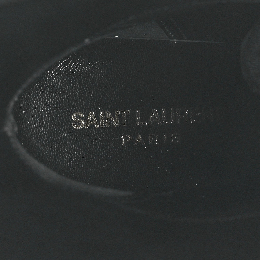 Saint Laurent Vitello Marilyn Nina 95 Knee High Boots 38 Black