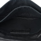 Balenciaga Agneau Giant 12 Silver Hardware Envelope Clutch Black