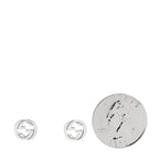 Gucci Sterling Silver Interlocking GG Stud Earrings