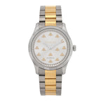 Gucci Stainless Steel 38mm G-Timeless Two Tone Bee Automatic Watch Silver