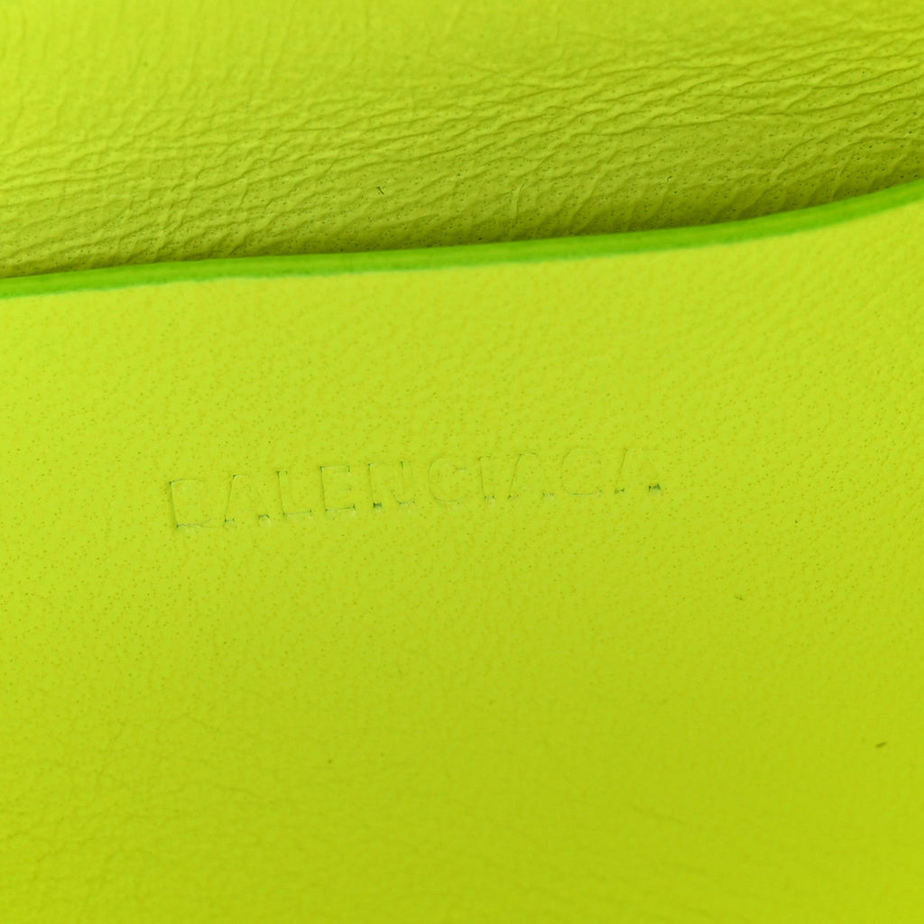 Balenciaga Grained Calfskin Embossed Car Camera Bag Yellow Fluo Black