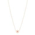 Christian Dior 18K Rose Gold Ruby Mother of Pearl Rose Des Vents Necklace