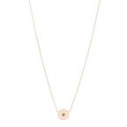 Christian Dior 18K Rose Gold Ruby Mother of Pearl Rose Des Vents Necklace