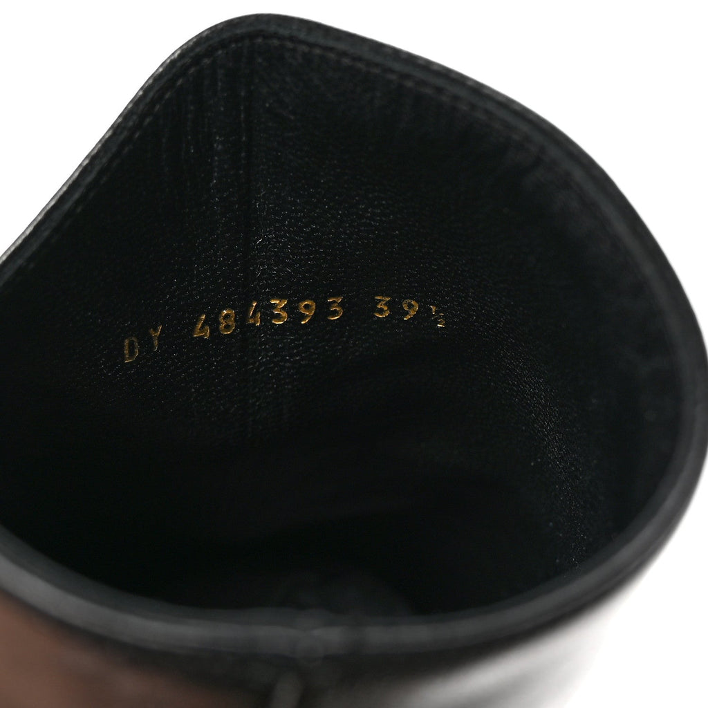 Saint Laurent Calfskin Niki 85 Wedge Booties 39.5 Black