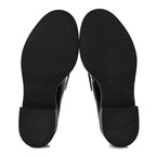 Prada Spazzolato Metal Triangle Logo 50mm Loafers 36 Black