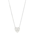 Gucci Sterling Silver Trademark Heart Pendant Necklace