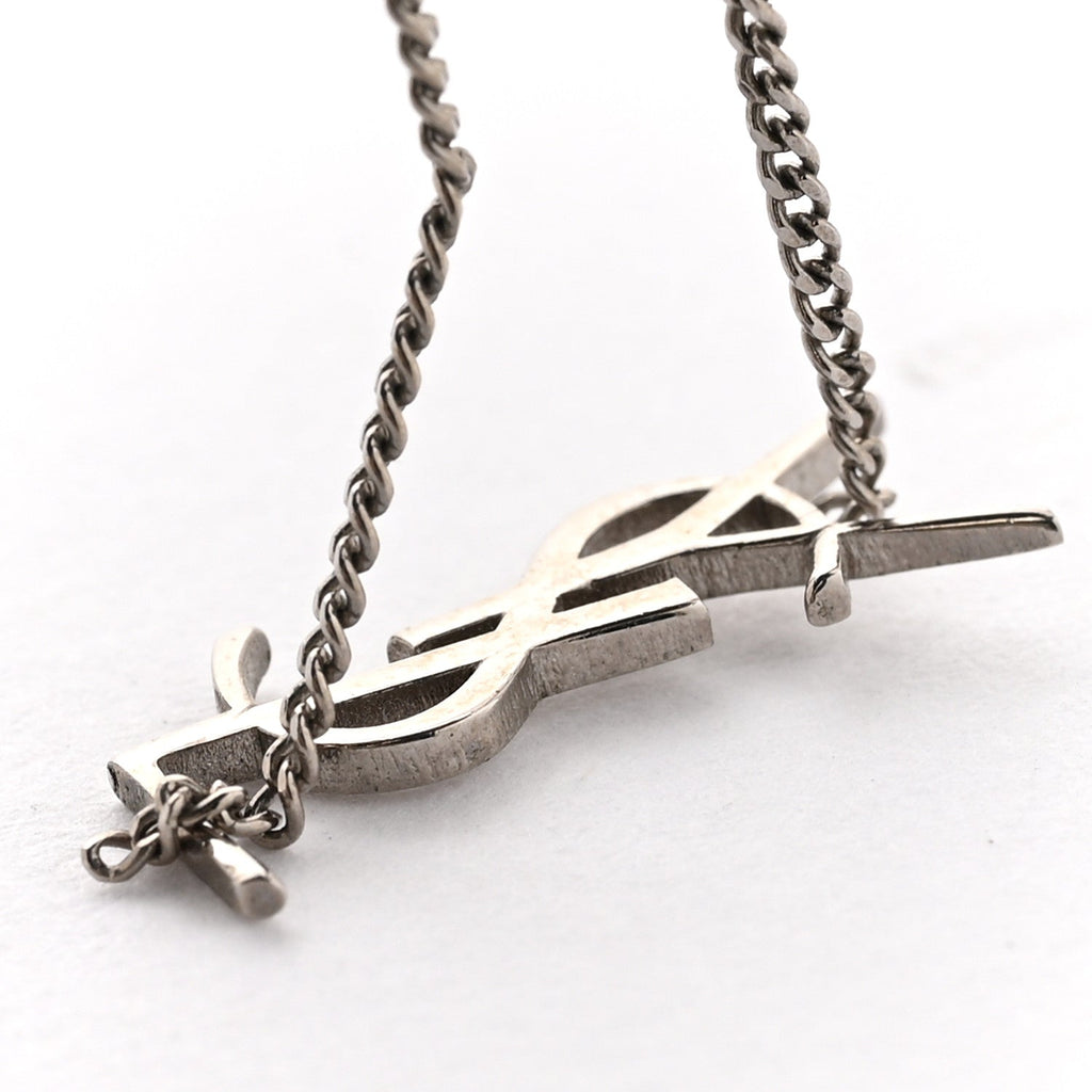 Saint Laurent Monogram Charm Bracelet Silver