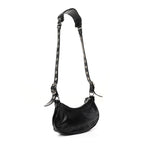 Balenciaga Agneau Arena Le Cagole Shoulder Bag XS Black