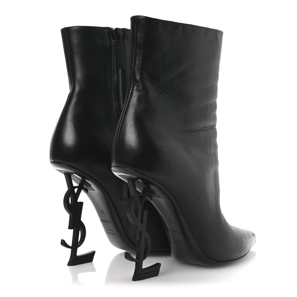 Saint Laurent Nappa Vendome Opyum 110 Ankle Boots 37 Black