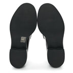 Prada Spazzolato Metal Triangle Logo 50mm Loafers 35 Cordovan