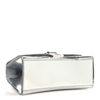 Balenciaga Metallic Calfskin Hourglass Top Handle Bag XS Silver