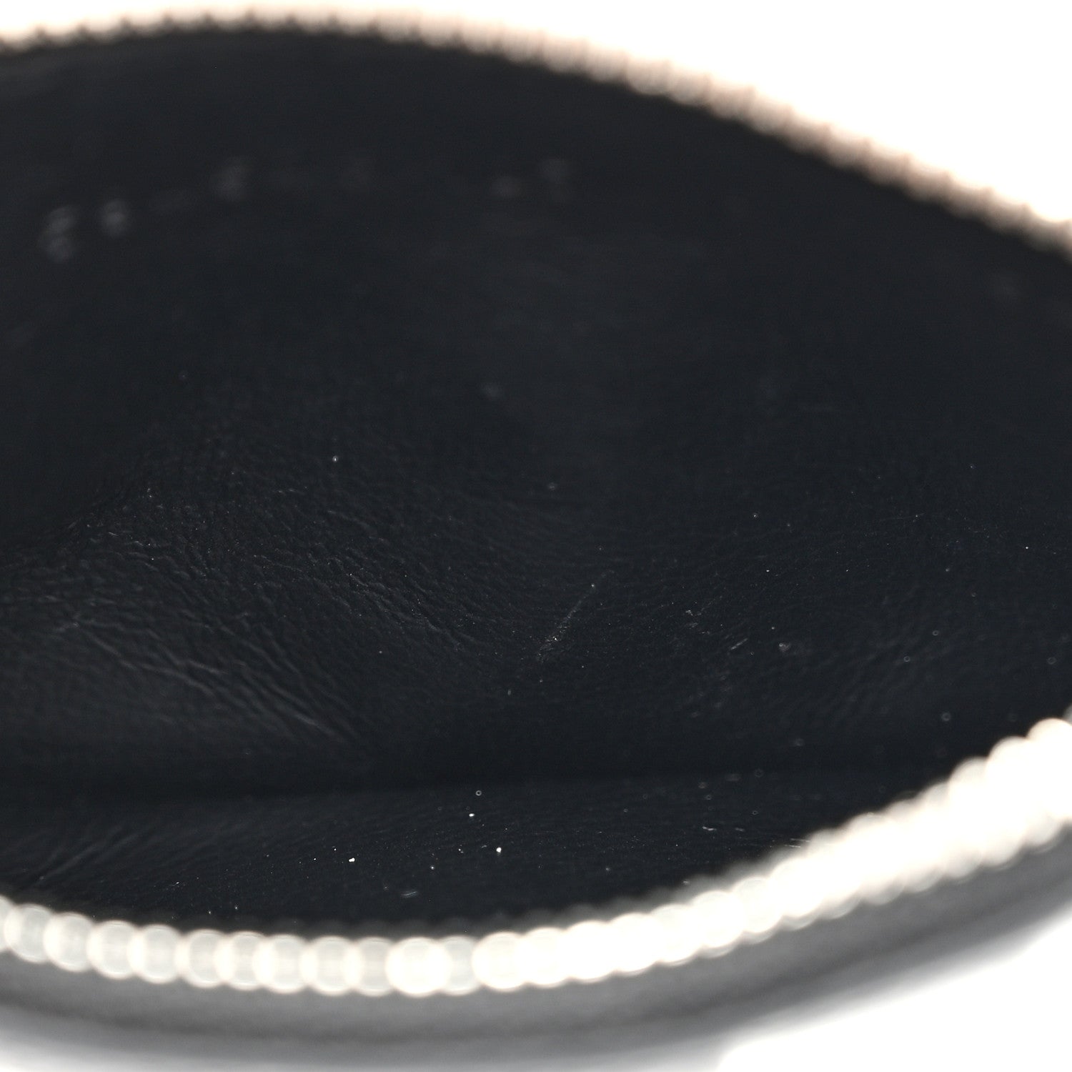 Balenciaga Grained Calfskin Miami Logo Cash Coin Card Holder On Keychain Black