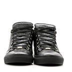 Balenciaga Agneau Arena Opaque Womens High Top Sneakers 41 Black